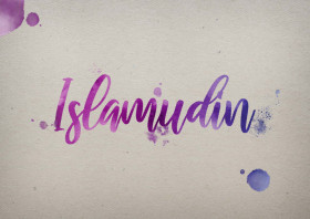 Islamudin Watercolor Name DP