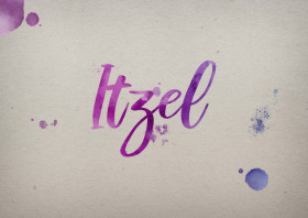 Itzel Watercolor Name DP