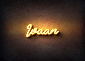 Glow Name Profile Picture for Ivaan