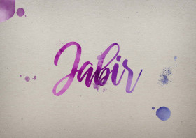 Jabir Watercolor Name DP