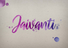 Jaivanti Watercolor Name DP