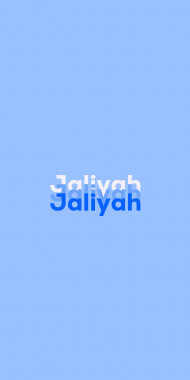 Name DP: Jaliyah
