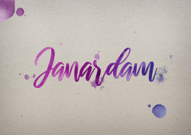 Janardam Watercolor Name DP