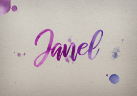 Janel Watercolor Name DP