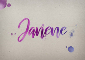 Janene Watercolor Name DP
