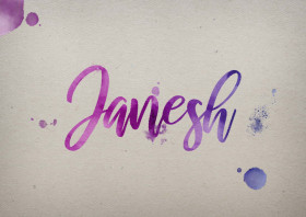 Janesh Watercolor Name DP
