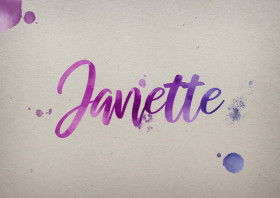 Janette Watercolor Name DP