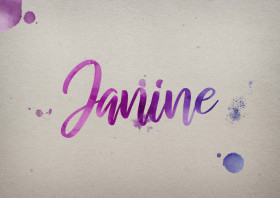 Janine Watercolor Name DP