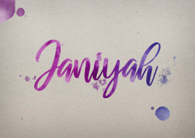 Janiyah Watercolor Name DP