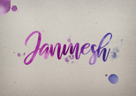Janmesh Watercolor Name DP