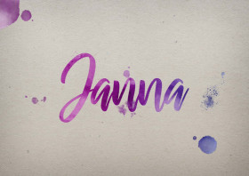 Janna Watercolor Name DP