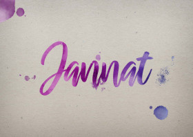 Jannat Watercolor Name DP
