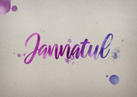 Jannatul Watercolor Name DP