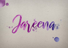 Jareena Watercolor Name DP