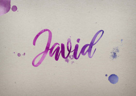 Javid Watercolor Name DP