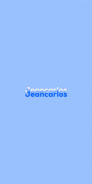 Name DP: Jeancarlos