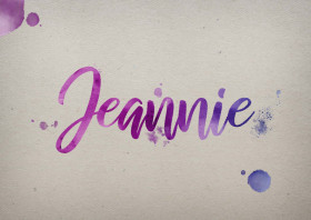 Jeannie Watercolor Name DP