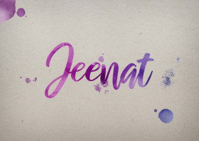 Jeenat Watercolor Name DP