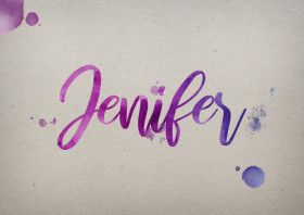 Jenifer Watercolor Name DP