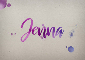 Jenna Watercolor Name DP