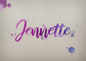 Jennette Watercolor Name DP
