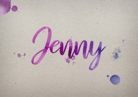 Jenny Watercolor Name DP