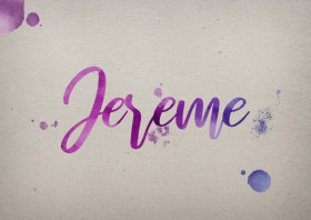 Jereme Watercolor Name DP