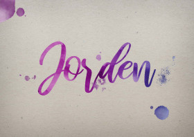 Jorden Watercolor Name DP