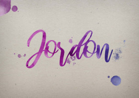 Jordon Watercolor Name DP