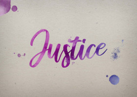 Justice Watercolor Name DP