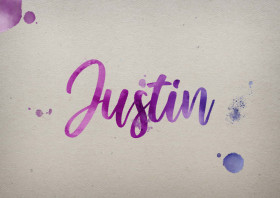 Justin Watercolor Name DP