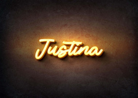 Glow Name Profile Picture for Justina