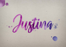 Justina Watercolor Name DP