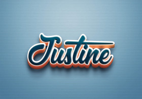 Cursive Name DP: Justine