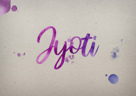 Jyoti Watercolor Name DP