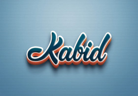 Cursive Name DP: Kabid