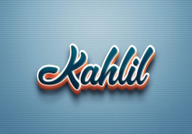 Cursive Name DP: Kahlil