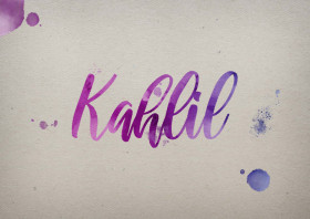 Kahlil Watercolor Name DP