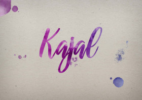 Kajal Watercolor Name DP