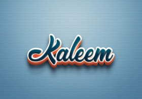 Cursive Name DP: Kaleem