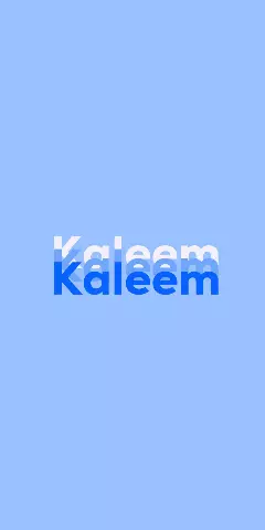Name DP: Kaleem