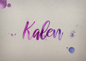 Kalen Watercolor Name DP