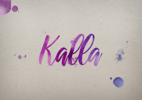Kalla Watercolor Name DP