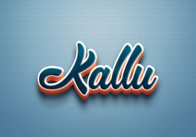Cursive Name DP: Kallu