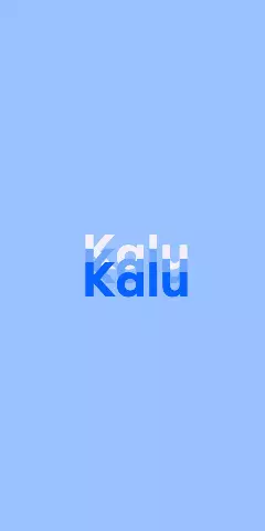 Kalu Name Wallpaper