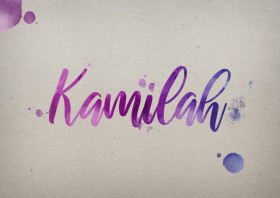 Kamilah Watercolor Name DP