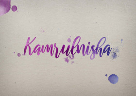 Kamrulnisha Watercolor Name DP