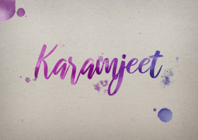 Karamjeet Watercolor Name DP