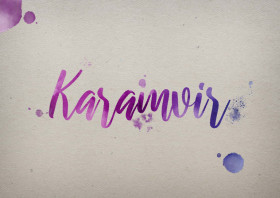 Karamvir Watercolor Name DP