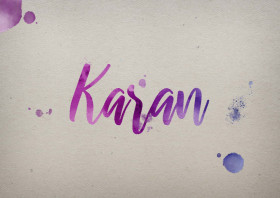 Karan Watercolor Name DP
